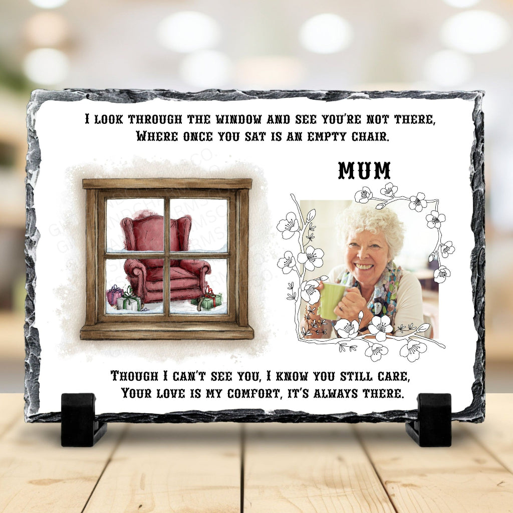 I Look Through The Window Memorial Slate – Custom Photo