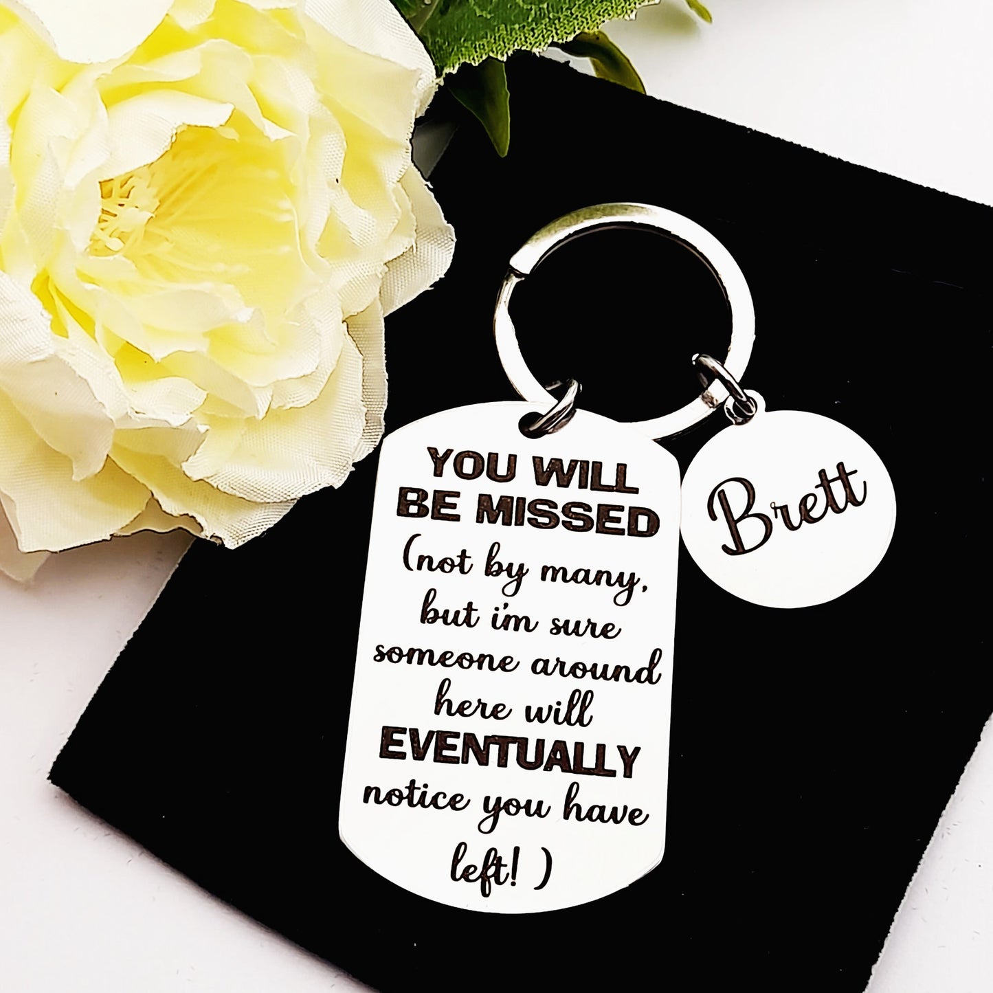 Fun Work Colleague Leaving Gift Keychain – Personalised Farewell Keepsake