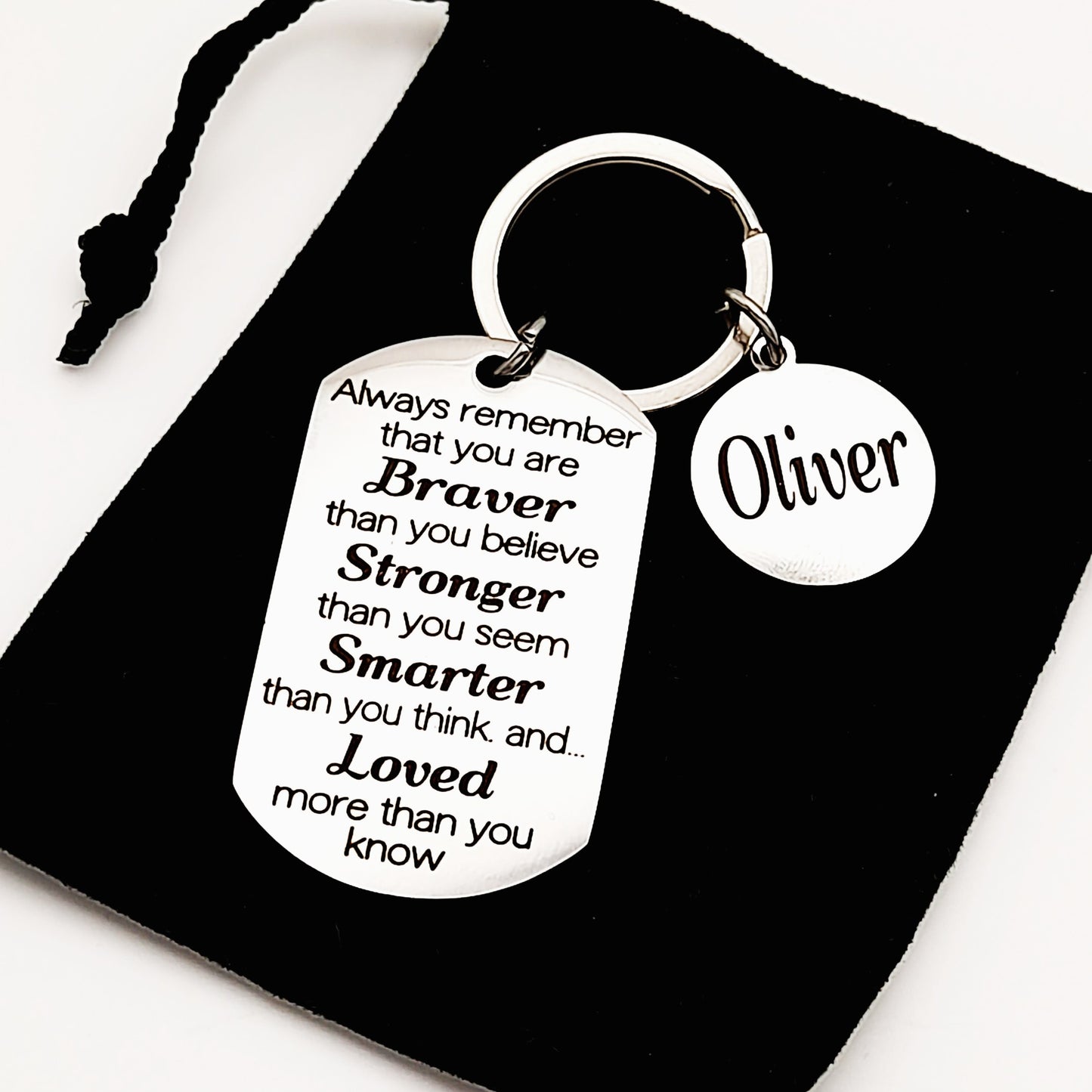 Personalised Keyring for Him – Custom Gift for Boys, Birthday, Christmas, or Special Occasion