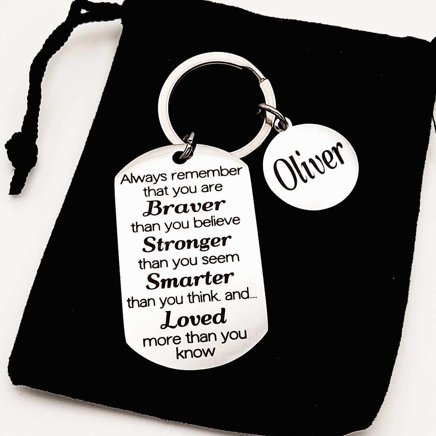 Personalised Keyring for Him – Custom Gift for Boys, Birthday, Christmas, or Special Occasion