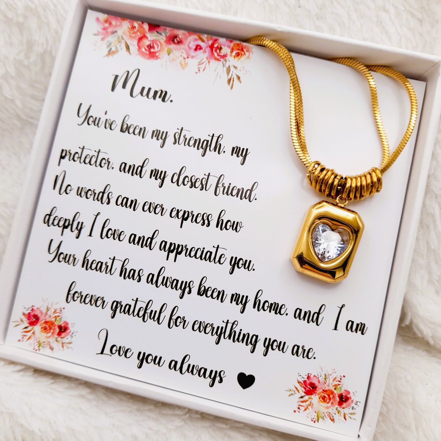 Sentimental Mum Necklace – Perfect Gift from Child/Children for Birthday, Christmas & Special Occasions