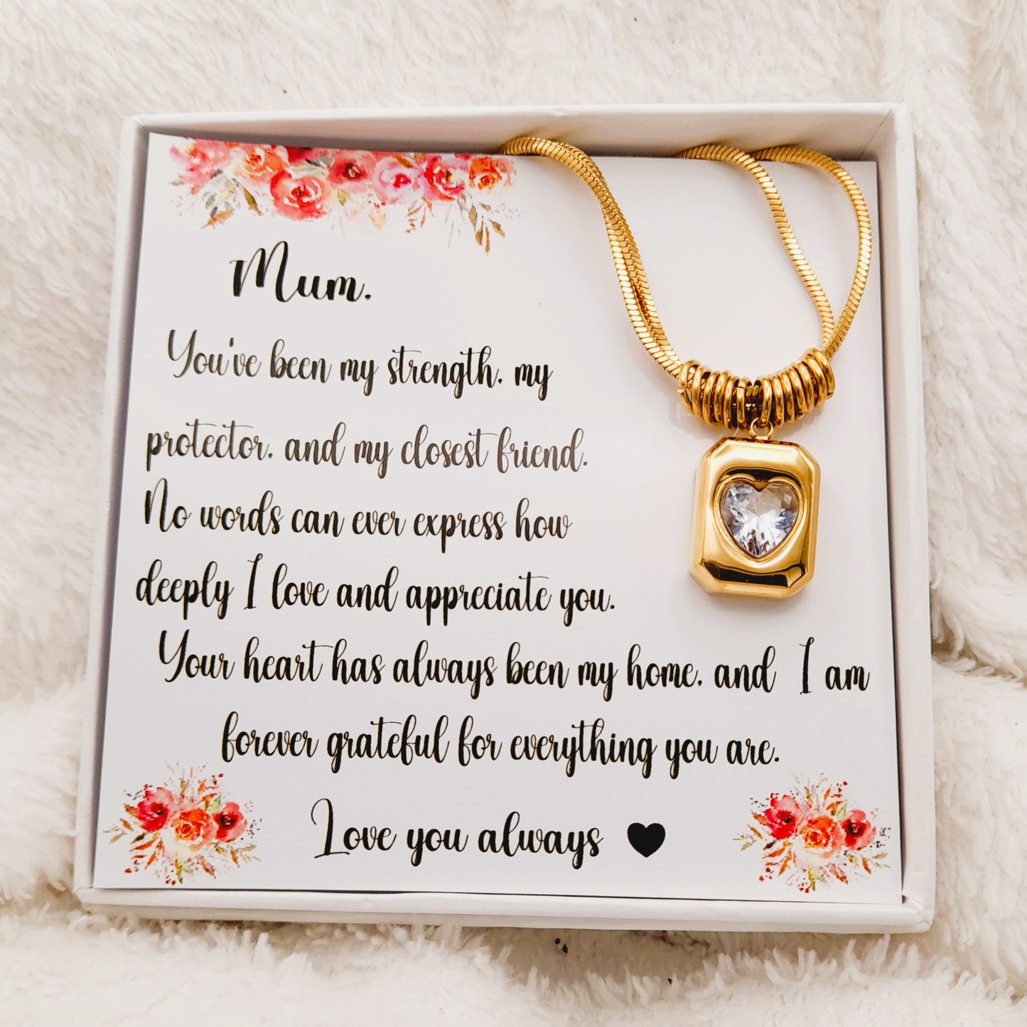 Sentimental Mum Necklace – Perfect Gift from Child/Children for Birthday, Christmas & Special Occasions