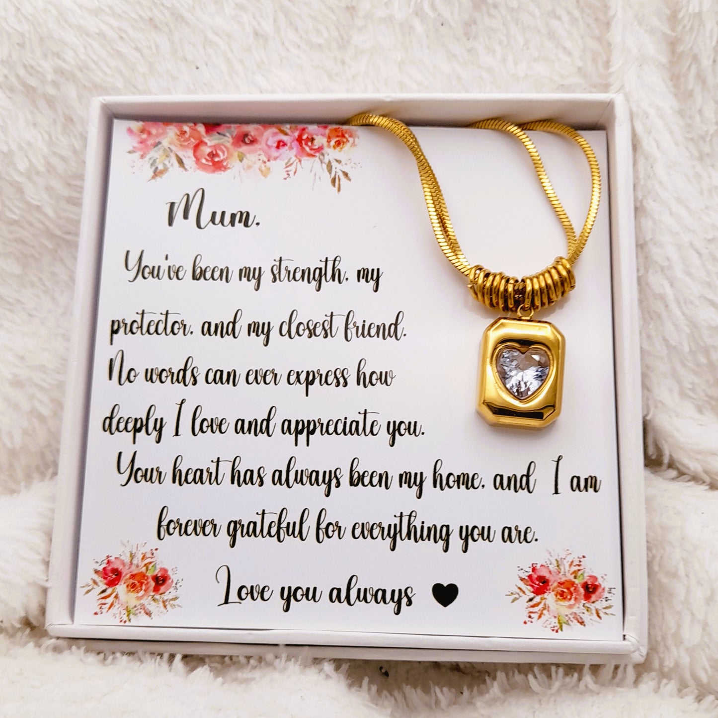 Sentimental Mum Necklace – Perfect Gift from Child/Children for Birthday, Christmas & Special Occasions