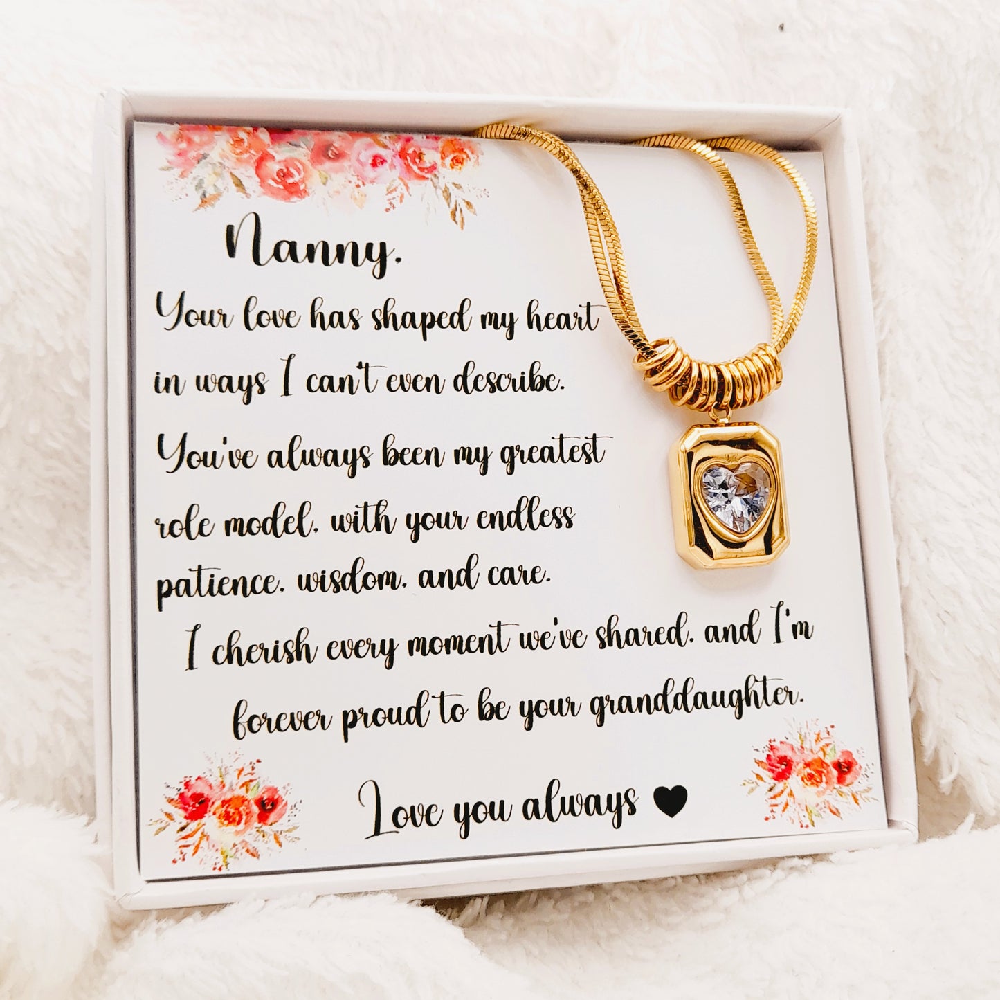 Nanny Necklace from Grandchildren – Sentimental Gift for Birthday, Christmas & Special Occasions