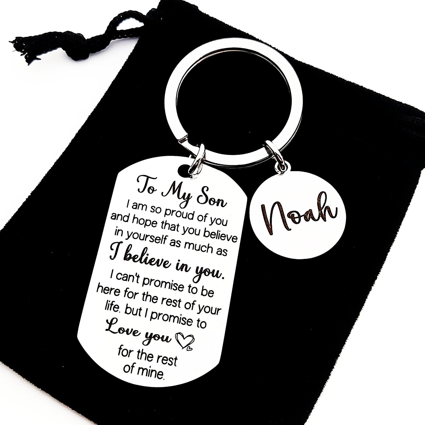 To My Son Keychain, Gift from Parents – Sentimental Keepsake for Birthday or Christmas