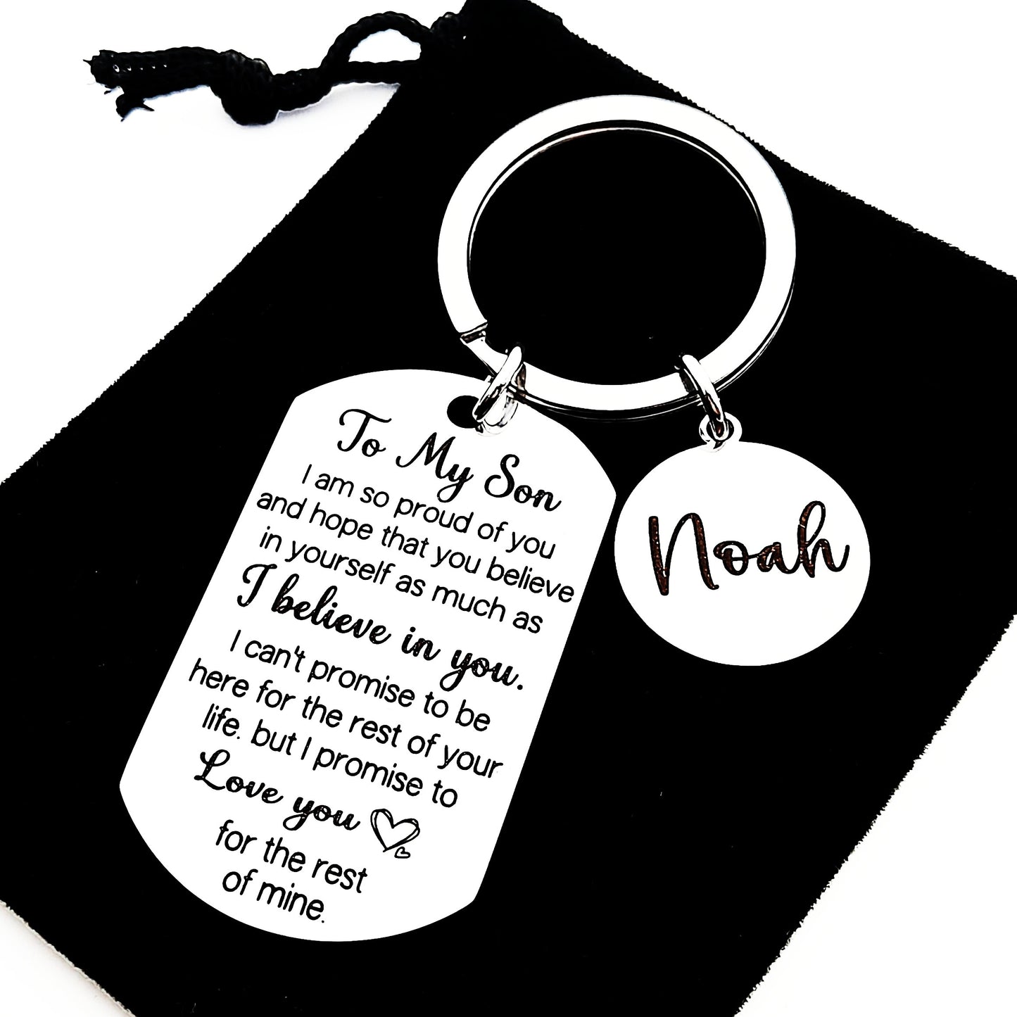 To My Son Keychain, Gift from Parents – Sentimental Keepsake for Birthday or Christmas