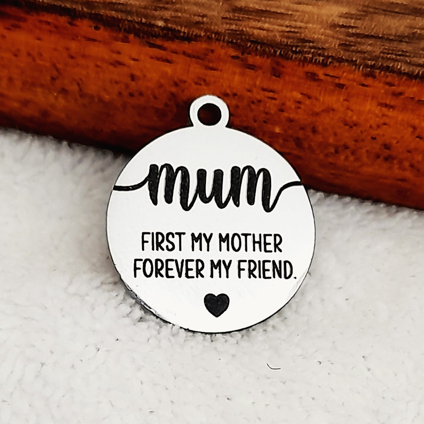 First Mum Forever Friend Charms, Bulk Packs, Stainless Steel Gold and Silver Colour Pendants - Tags