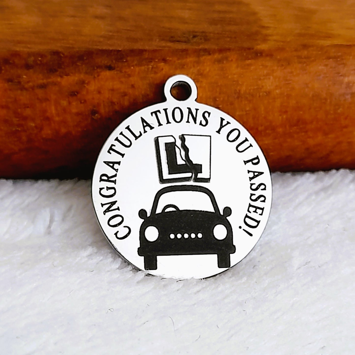 You Passed Charms, Bulk Packs, Stainless Steel Gold and Silver Colour Pendants - Tags