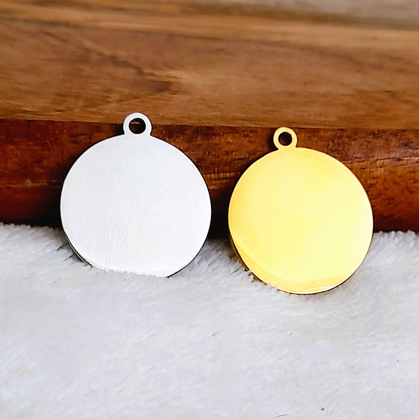 Imprint On This World Charms, Bulk Packs, Stainless Steel Gold and Silver Colour Pendants - Tags