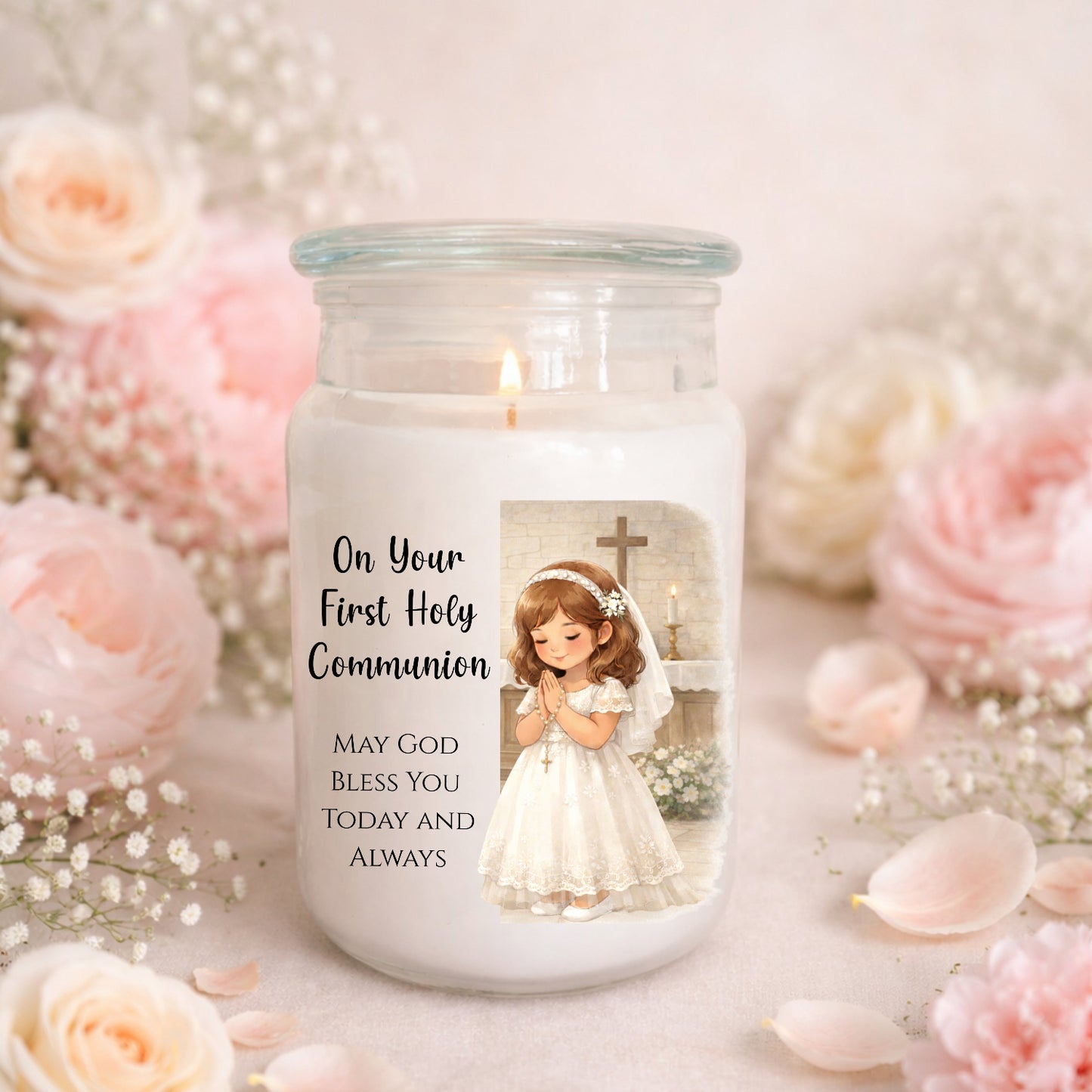 Girl First Communion Candle – Keepsake Gift