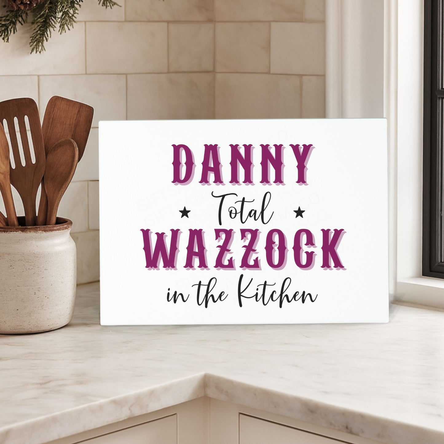 Total Wazzock - Small Glass Cutting Board