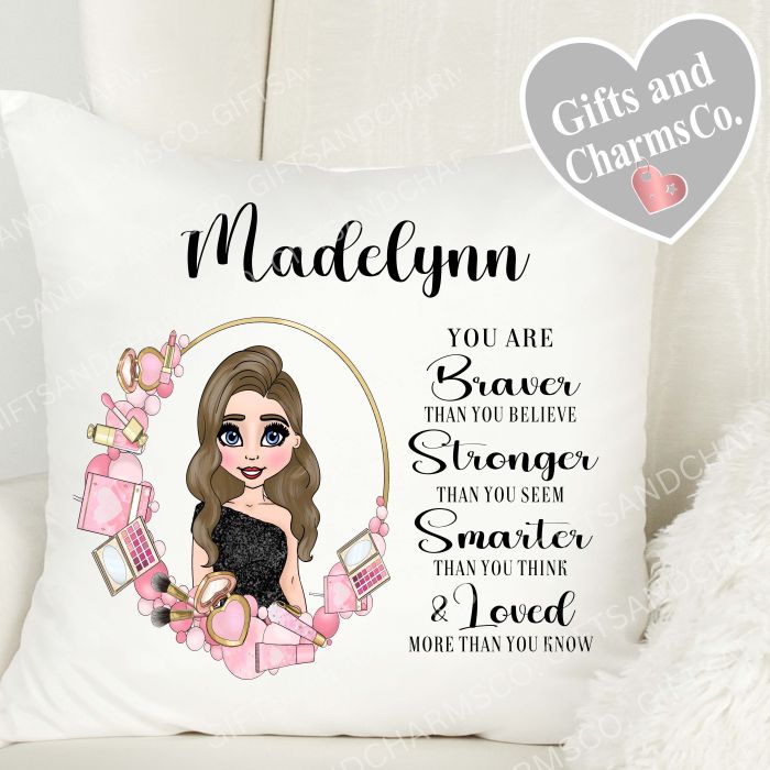 Girls Make up Doll Design Cushion