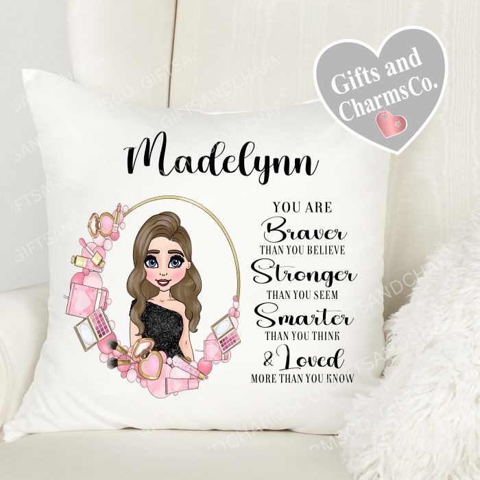 Girls Make up Doll Design Cushion