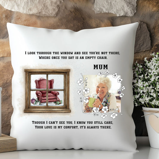 I Look Through The Window Memorial Custom Cushion