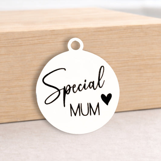Special Mum charms, Bulk Packs, Stainless Steel Pendants - Tags