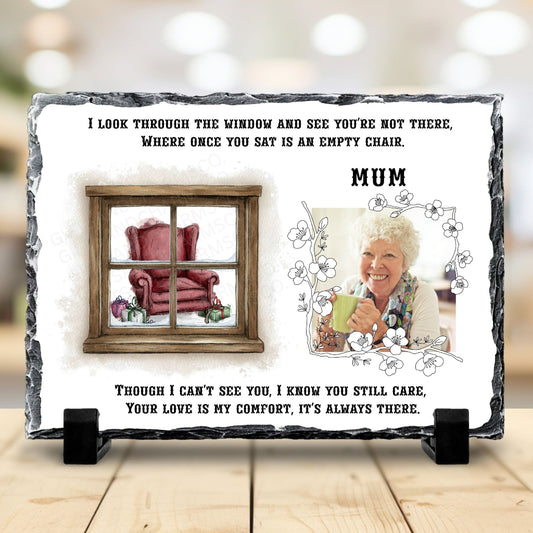 I Look Through The Window Memorial Slate – Custom Photo