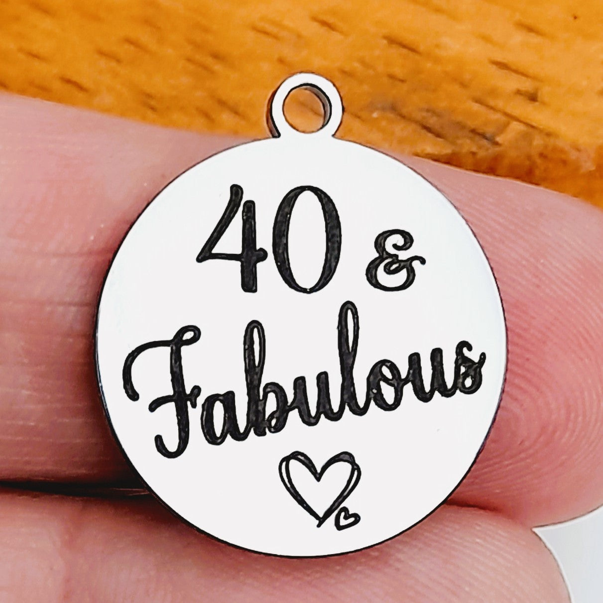 Fabulous Charms – Bulk Pack 16, 18, 21, 30, 40, 50, 60, 70, Stainless Steel Pendants - Tags