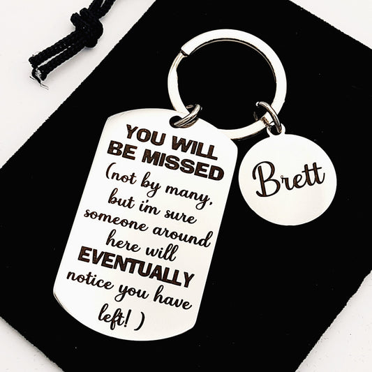 Fun Work Colleague Leaving Gift Keychain – Personalised Farewell Keepsake