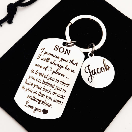 Son Keychain Gift from Parents – Sentimental Keepsake for Birthday or Christmas