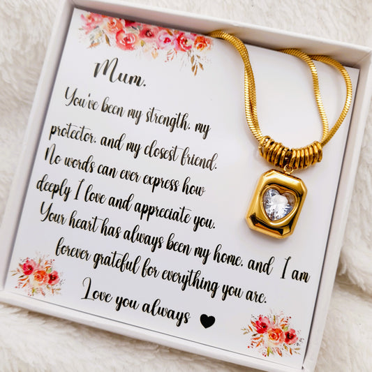 Sentimental Mum Necklace – Perfect Gift from Child/Children for Birthday, Christmas & Special Occasions