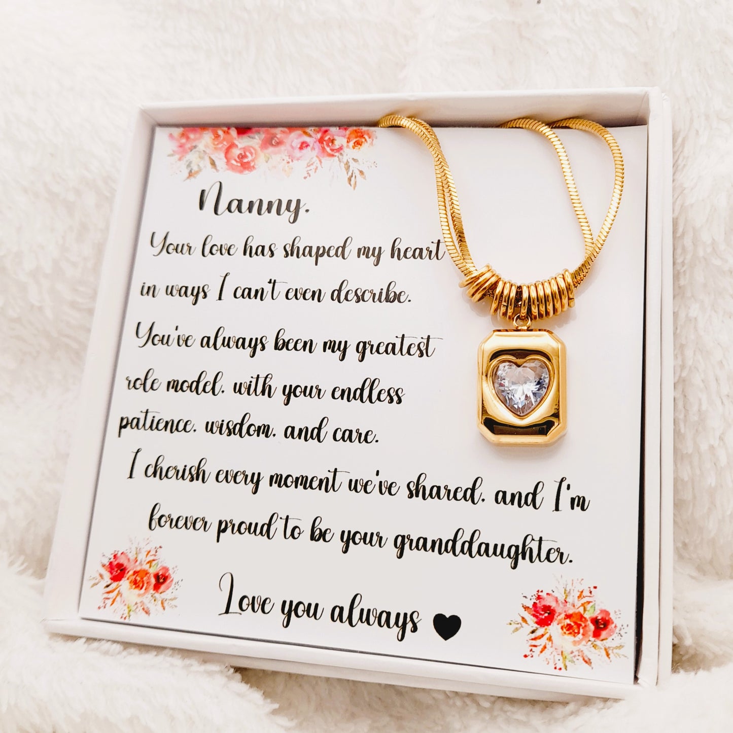 Nanny Necklace from Grandchildren – Sentimental Gift for Birthday, Christmas & Special Occasions