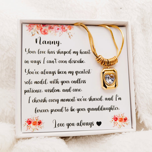 Nanny Necklace from Grandchildren – Sentimental Gift for Birthday, Christmas & Special Occasions