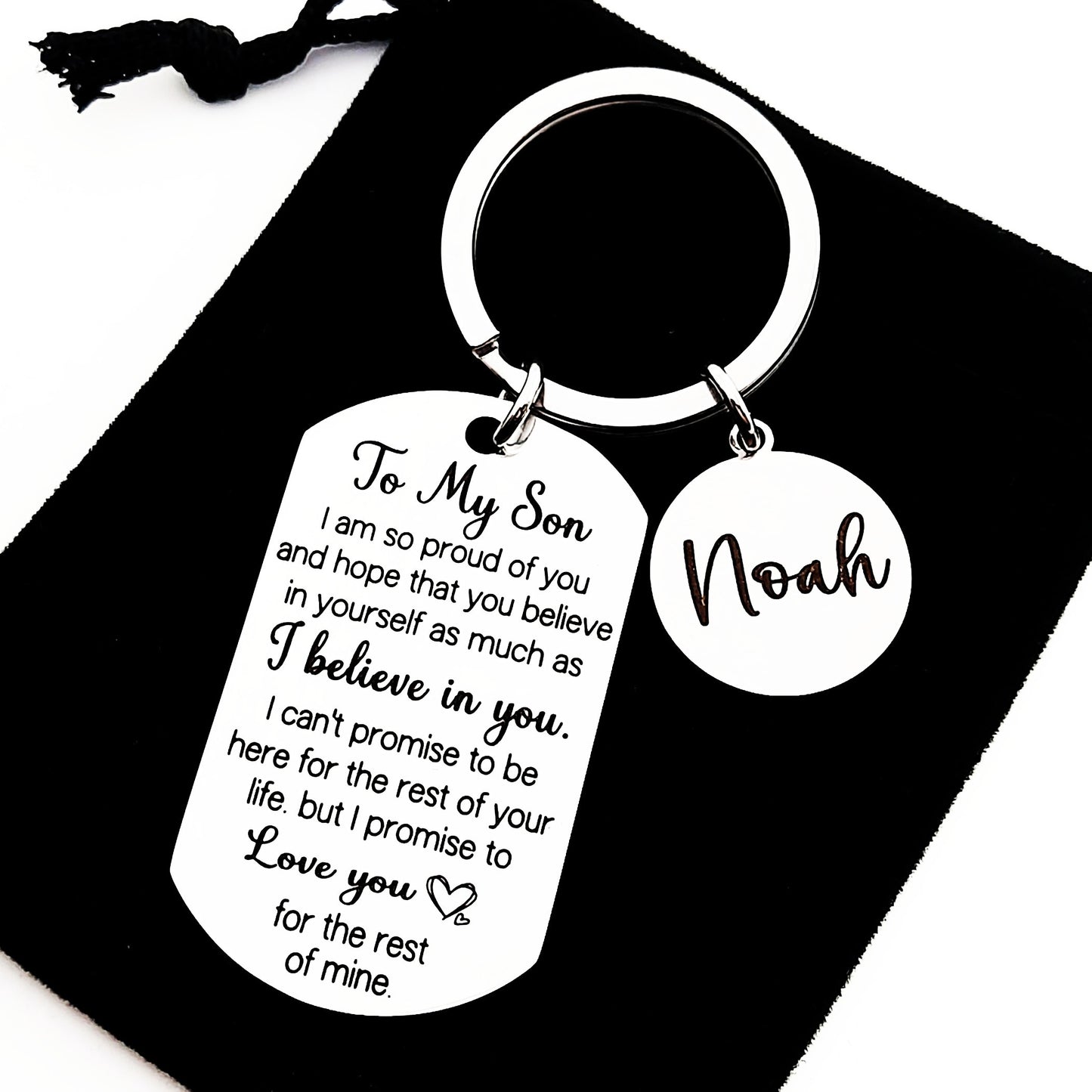 To My Son Keychain, Gift from Parents – Sentimental Keepsake for Birthday or Christmas