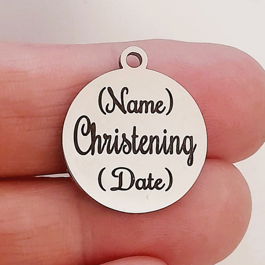 Christening Custom Charm - Tags