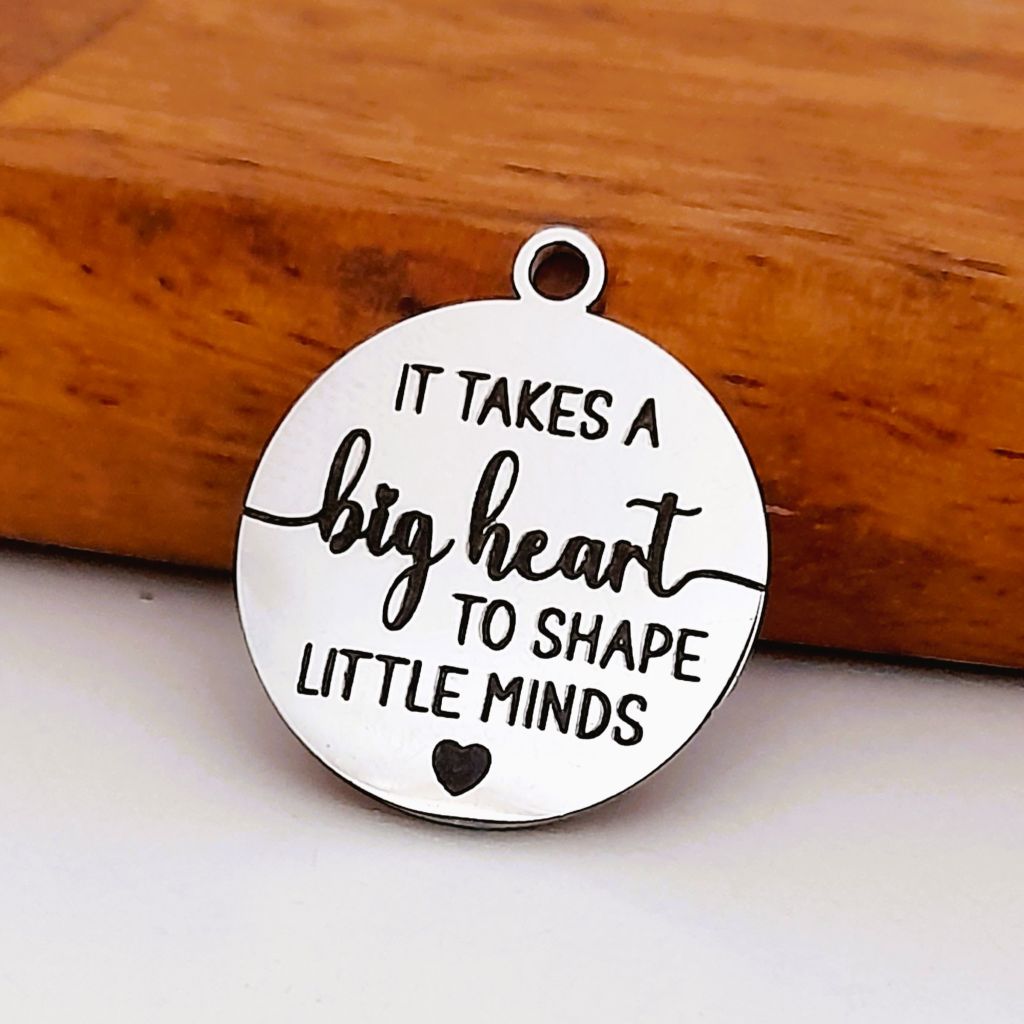 Best Teacher Ever apple charms, Bulk Packs, Stainless Steel Pendants - Tags (Copy)