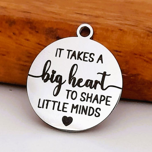 Best Teacher Ever apple charms, Bulk Packs, Stainless Steel Pendants - Tags (Copy)