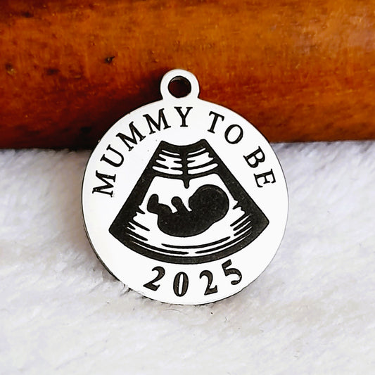 Mummy to Be Charms, Bulk Packs, Stainless Steel Gold and Silver Colour Pendants - Tags