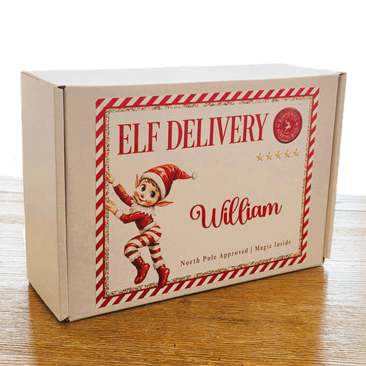 Personalised Elf Arrival Postal Box - Empty