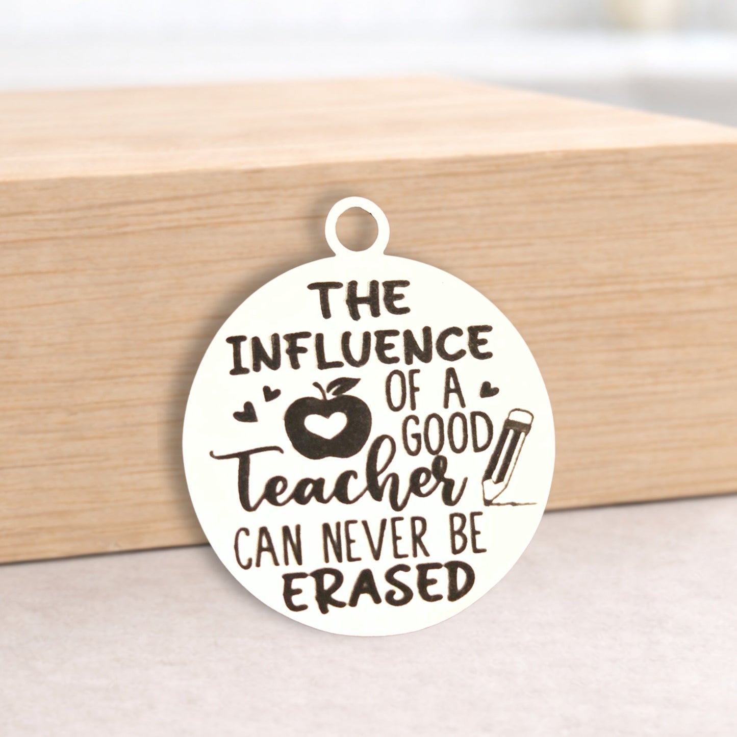 Influence of a Good Teacher Charms, Bulk Packs, Stainless Steel Gold and Silver Colour Pendants - Tags