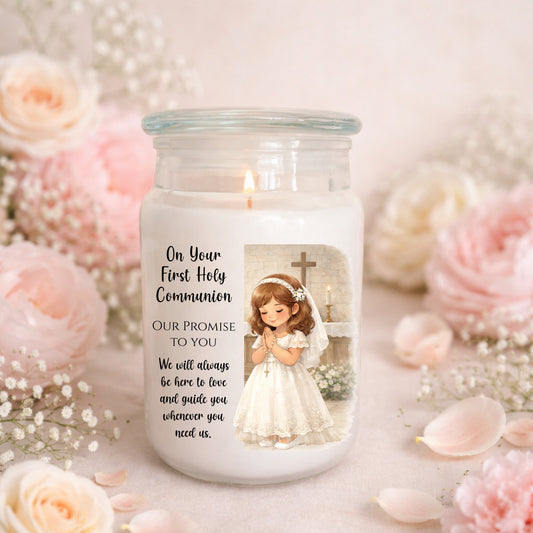Girl First Communion Candle Our Promise – Keepsake Gift