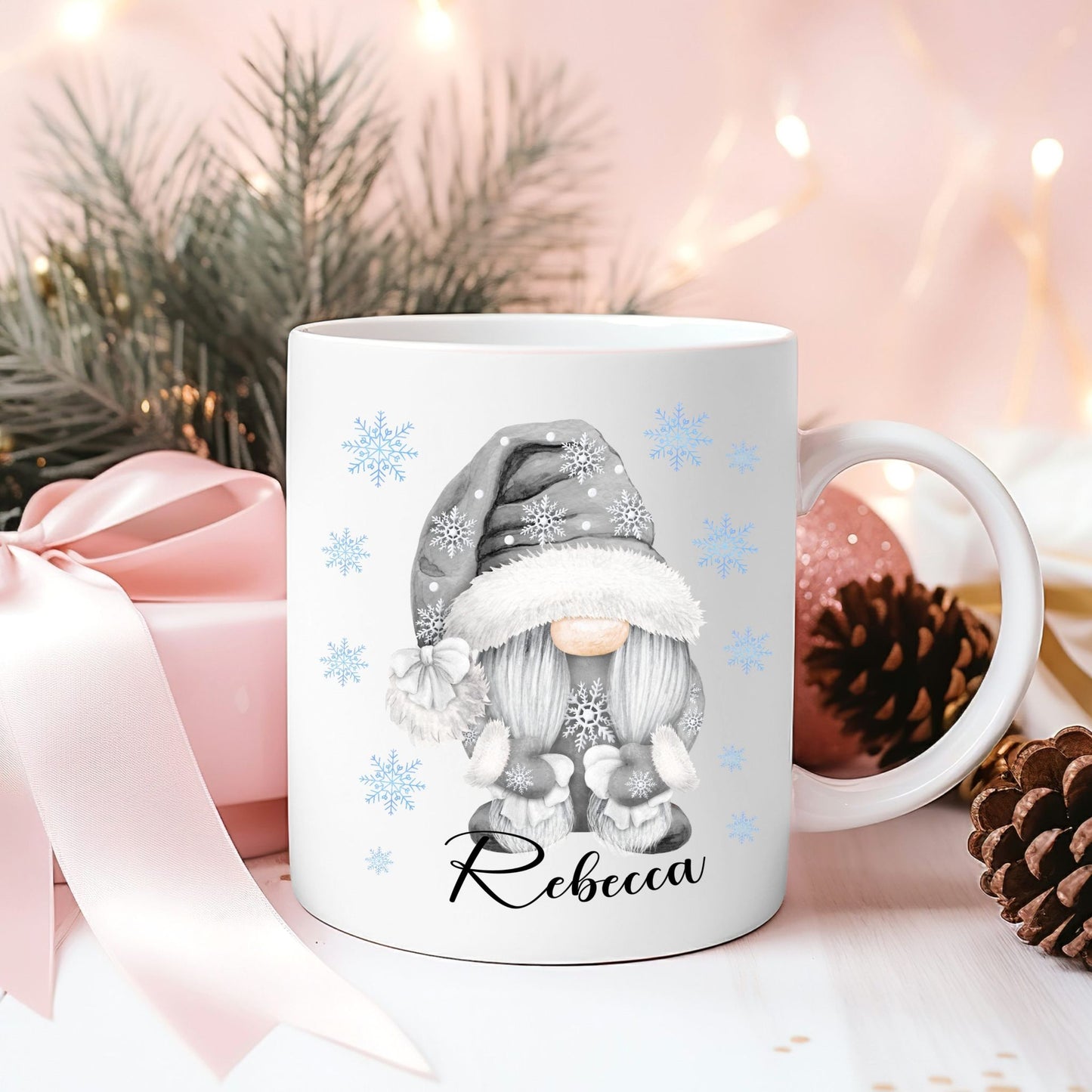 Cute Girl Gnome Ceramic Mug – Cosy Drinkware for Gnome Lovers