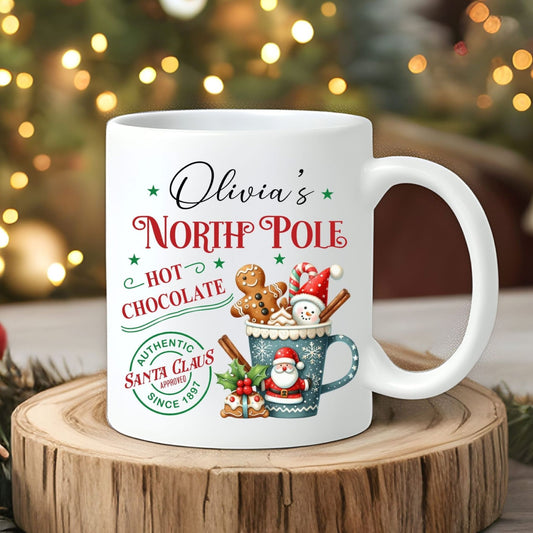 North Pole Hot Chocolate Mug – Perfect Personalised Christmas Gift